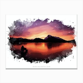 Vermilion Lakes, Banff Town, Canada Canvas Print