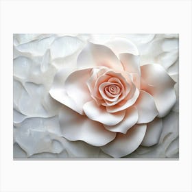 3d Picture Art Background of a Rose from Plaster Custom Design Art Toile