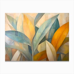 modern autumn leaves Canvas Print