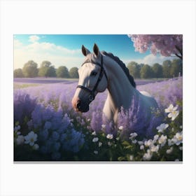 Spring Flowers Blanketing The Pasture Canvas Print