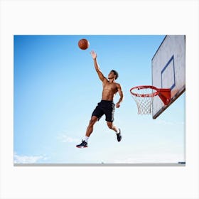 Young Shot Competition Play Board Urban Action Man Court Training Fitness Basket Abdomin (14) Canvas Print