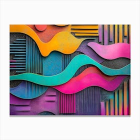 Image Of a Colorful Art Depicting Different Shapes and Colors Canvas Print