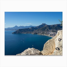 Cliffs and mountains of the Mediterranean coast Canvas Print