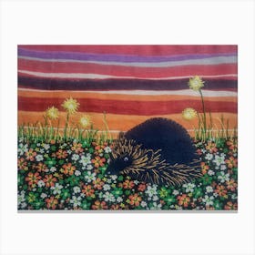 Nature in Wall Artwork , Hedgehog Canvas Print