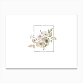 Aesthetic Floral Wall Decal Canvas Print