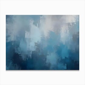 Abstract Blue Background With Brush Strokes And Texture 1 Canvas Print