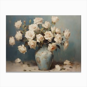 Still Life Roses Painting Canvas Print