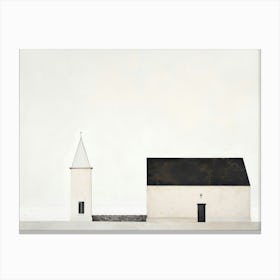 Church And A Tower Canvas Print