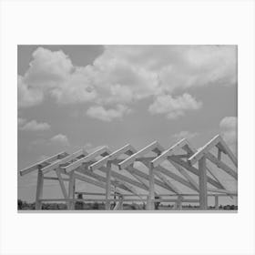 Southeast Missouri Farms Project, View Of Roof Construction Of Shop Assembled Chicken House By Russell Lee Canvas Print