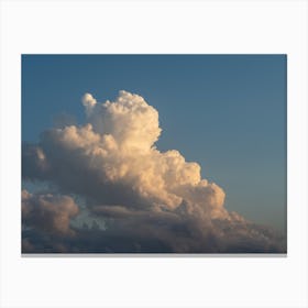 Soft pink clouds in the blue sky 1 Canvas Print