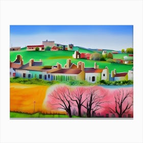 Village In Spring Canvas Print