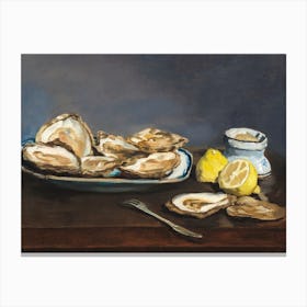 Oysters And Lemons 1 Canvas Print