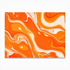 Orange Abstract Painting Canvas Print