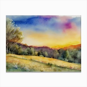 Watercolor Painting Canvas Print