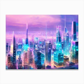 Futuristic Cityscape 22 Canvas Print