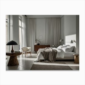 White Bedroom Canvas Print