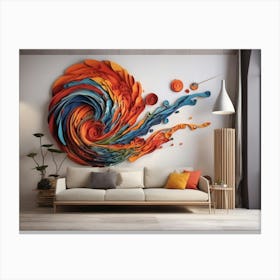 Colorful Swirl Wall Art Canvas Print