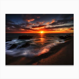 Sunset At The Beach 721 Canvas Print