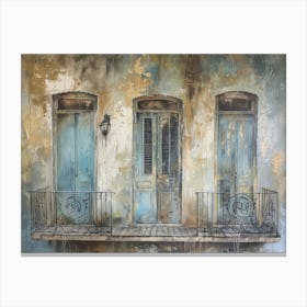 'Antique Doors Of New Orleans' Mixed Media Canvas Print