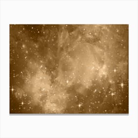 Burlywood Galaxy Space Background Canvas Print