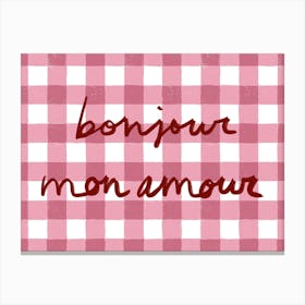 Bonjour Mon Amour Canvas Print