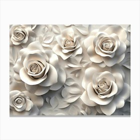 Roses On A Wall 1 Canvas Print