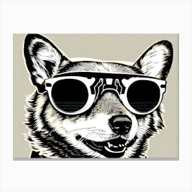 Dog With Sunglasses 1 Canvas Print