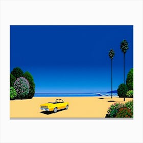 Hiroshi Nagai - Summer Yellow Car Canvas Print
