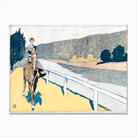Woman Riding A Horse (1898), Edward Penfield Canvas Print