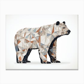 Geometric Polar Bear 1 Canvas Print