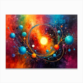 Galaxy Painting Canvas Print