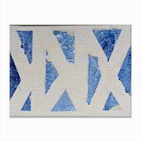 Blue And White Abstract Painting Canvas Print