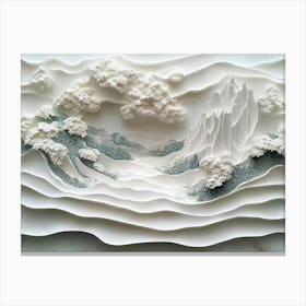 Beautiful Mountain 3d 2 Canvas Print