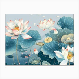 Lotus Flower Painting 1 Canvas Print