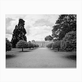 Black And White Image Of A Garden Canvas Print