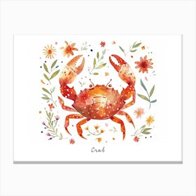 Little Floral Crab 1 Poster Canvas Print