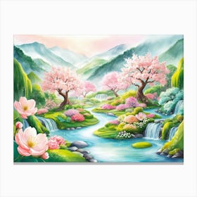 Asian Landscape Painting 1 Canvas Print