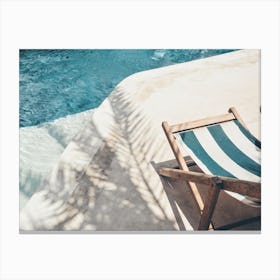 Lounge Chair By Pool Canvas Print
