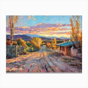 Western Sunset Landscapes Santa Fe New Mexico 1 Canvas Print