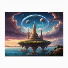 Floating Temple Canvas Print