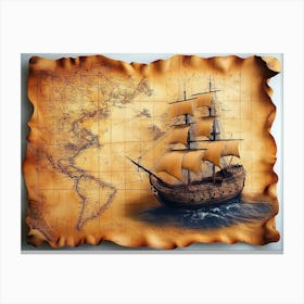 Map Of The World Canvas Print