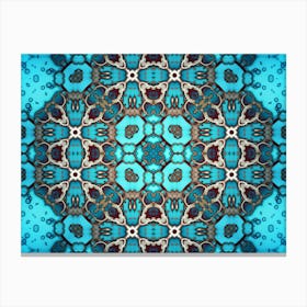 Abstraction Blue Watercolor And Alcohol Ink Pattern And Texture 1 Canvas Print