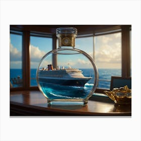 Default Luxury Cruise Ship In A Bottle High Detail Sharp Focus 3 Canvas Print