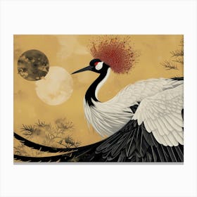 Japanese Red Crowned Crane Canvas Print