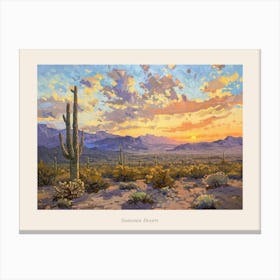 Western Sunset Landscapes Sonoran Desert 2 Poster Canvas Print