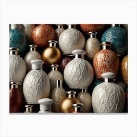 Collection Of Perfume Bottles Canvas Print