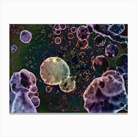 Watercolor Abstraction Purple Spots Canvas Print