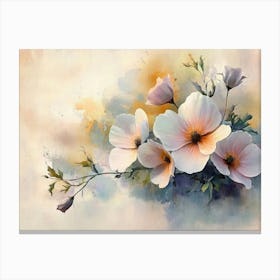 Flowers In A Watercolor Style 4 Canvas Print