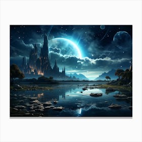 Space Landscape 2 Canvas Print