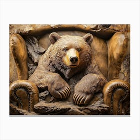 Captivating 3d Bear Canvas Print